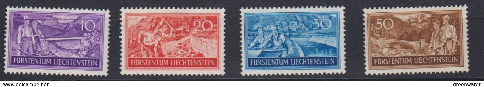 Liechtenstein 1937 Arbeitsbeschaffung 4v Unused Regummed (42865) - Ongebruikt