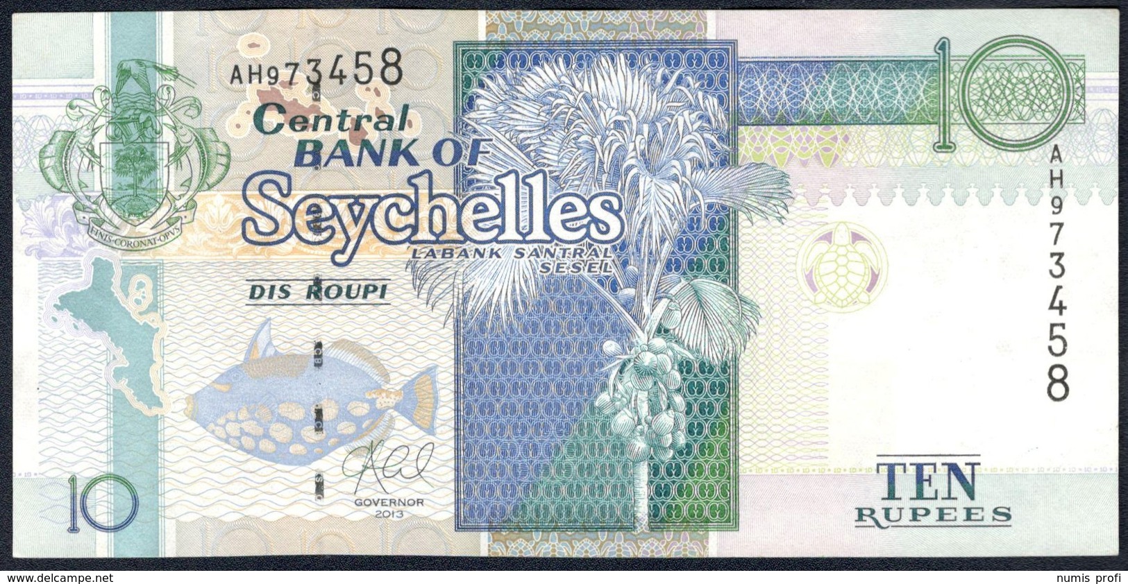 Seychelles - 10 Rupees / Roupi 2013 - P42 - Seychelles
