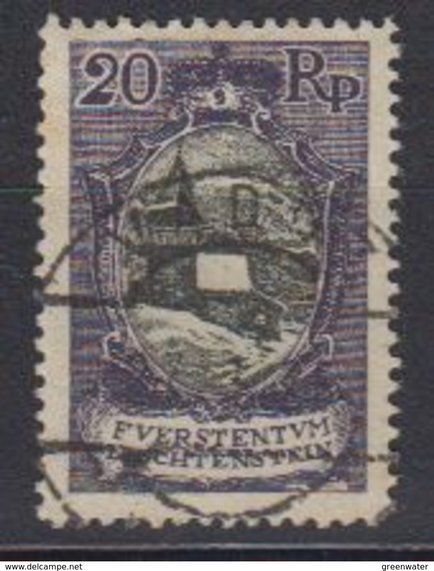 Liechtenstein 1921 Freimarke 20Rp  St. Mamertus-Kapelle Used (42866B) - Gebraucht