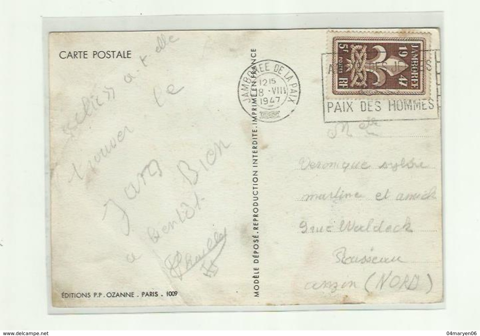 ** .  BOYS-SCOUTS        **--JAMBOREE DE LA  PAIX  - 1947 - Scoutisme