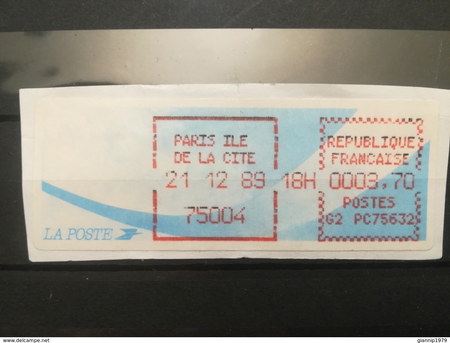 FRANCIA FRANCE AUTOMATICI VIGNETTE DISTRIBUTEURS LETTRE COMETE ANNULLO PARIS - 1988 Type « Comète »