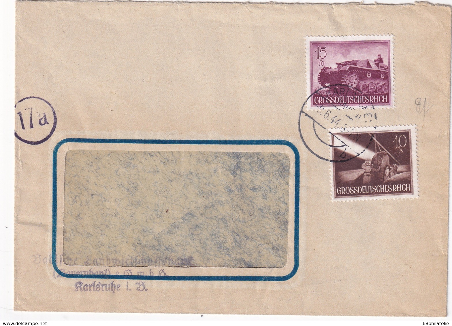 ALLEMAGNE 1944 LETTRE DE KARLSRUHE - Covers & Documents