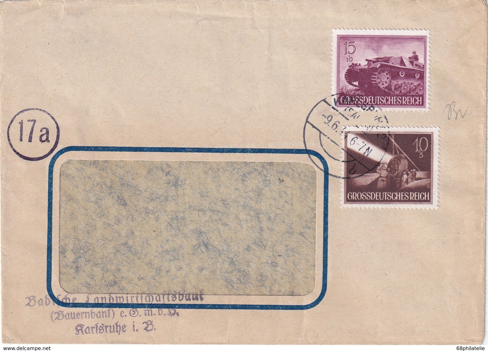 ALLEMAGNE 1944 LETTRE DE KARLSRUHE - Briefe U. Dokumente