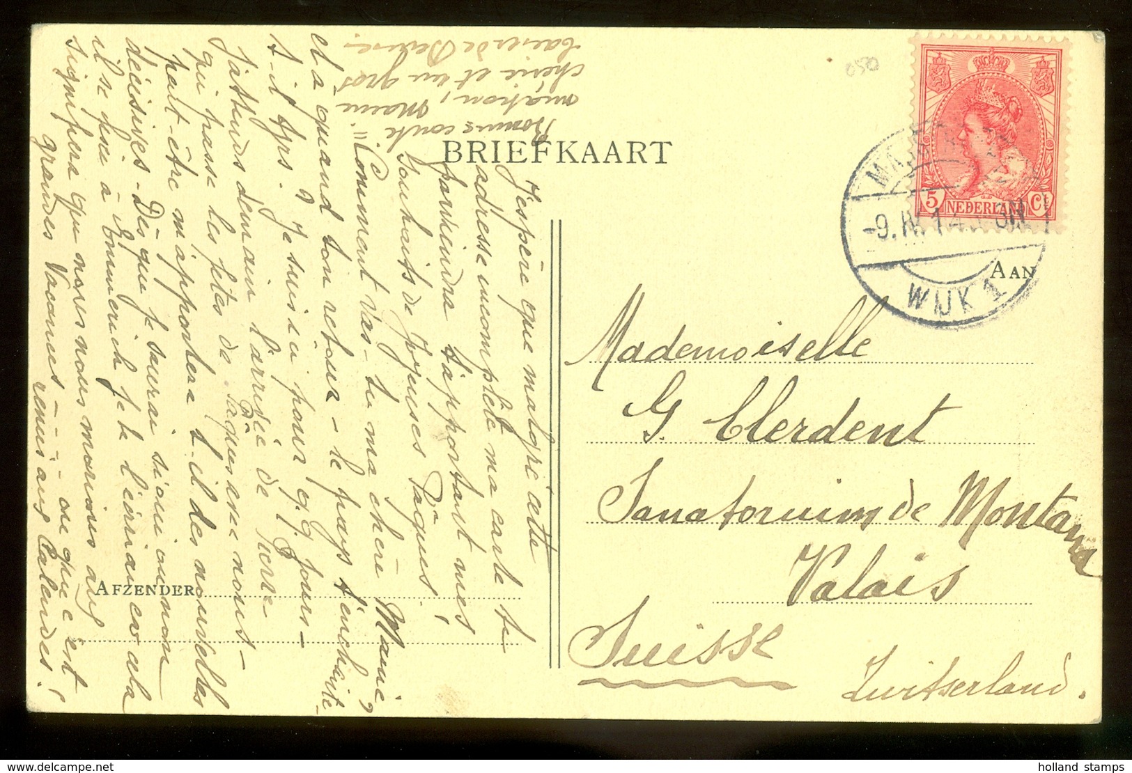 HANDGESCHREVEN BRIEFKAART Uit 1914 * GELOPEN Van MAASTRICHT Naar VALAIS ZWITSERLAND   (11.559p) - Brieven En Documenten