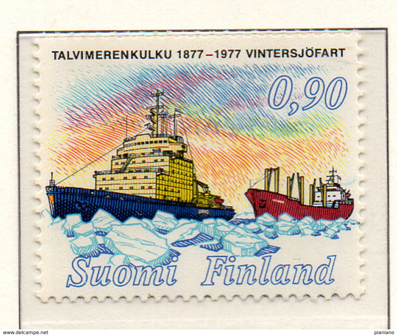 PIA - FINLANDIA - 1977 : Centenario Della Navigazione Invernale Tra Finlandia E Svezia - (Yv 769) - Marittimi