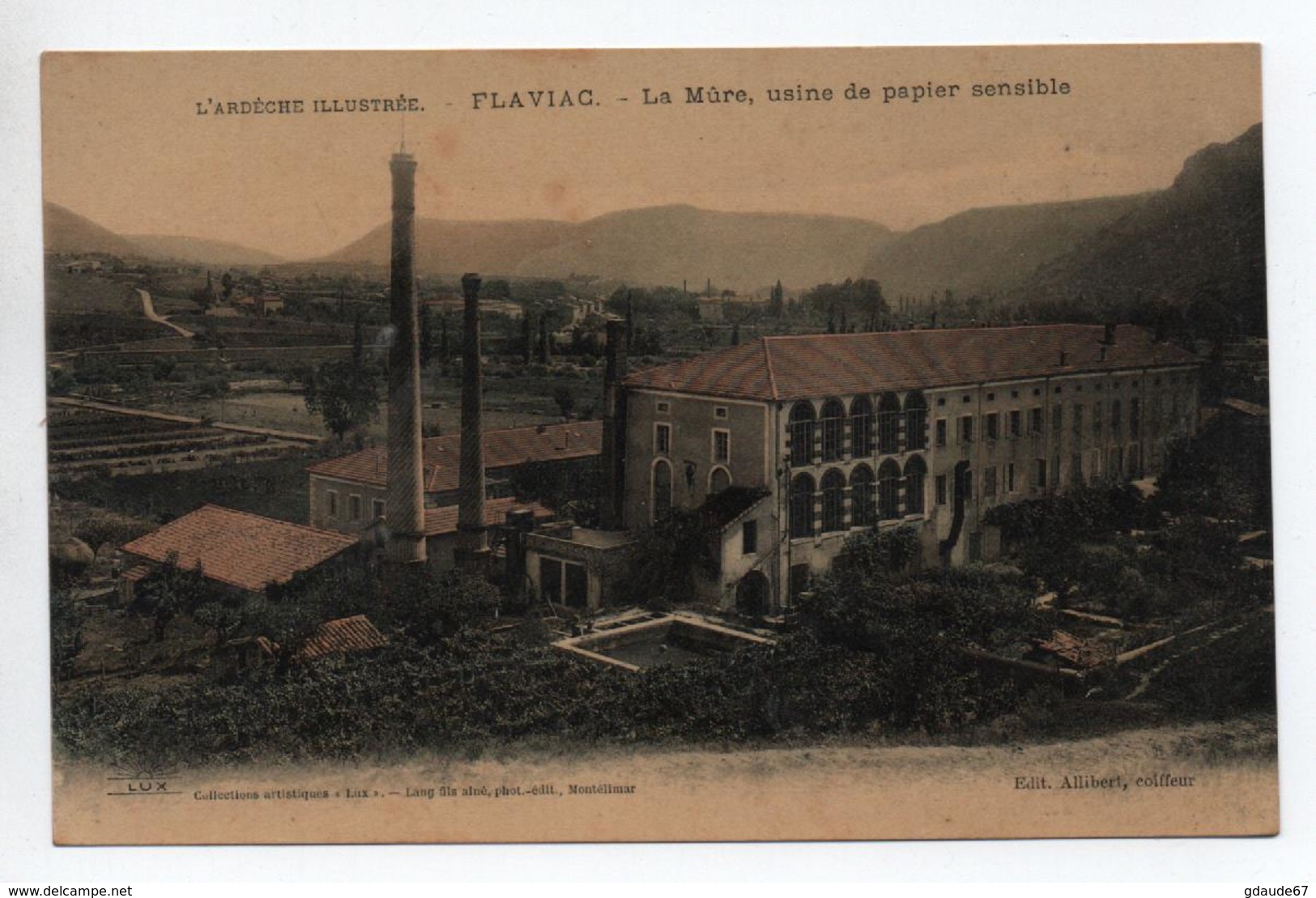 FLAVIAC (07) - LA MURE - USINE DE PAPIER SENSIBLE - Autres & Non Classés