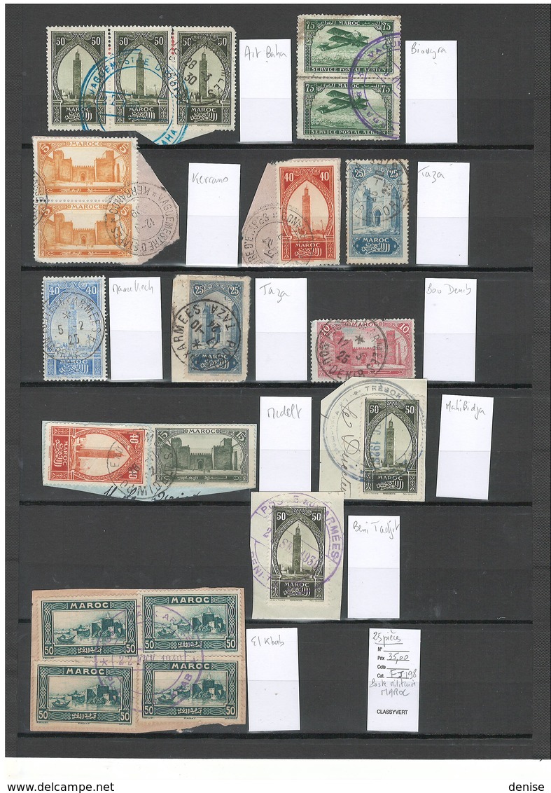 Maroc - Obliterations Poste Militaire Francaise - 25 Piéces Differentes - Oblitérés