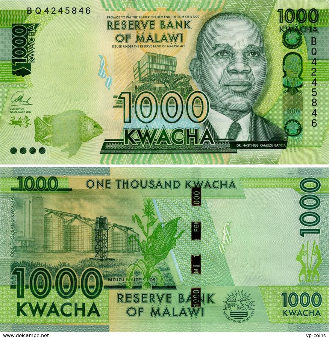 Malawi 1000 Kwacha 2017 UNC (PickNew) - Malawi