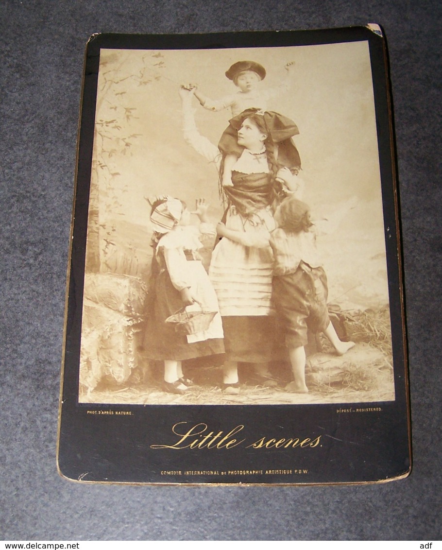 ANCIENNE PHOTO D'APRES NATURE, PHOTOGRAPHIE ARTISTIQUE FIN XIXe DEBUT XXe, ALSACIENNE ET ENFANTS, LITTLE SCENES - Anciennes (Av. 1900)