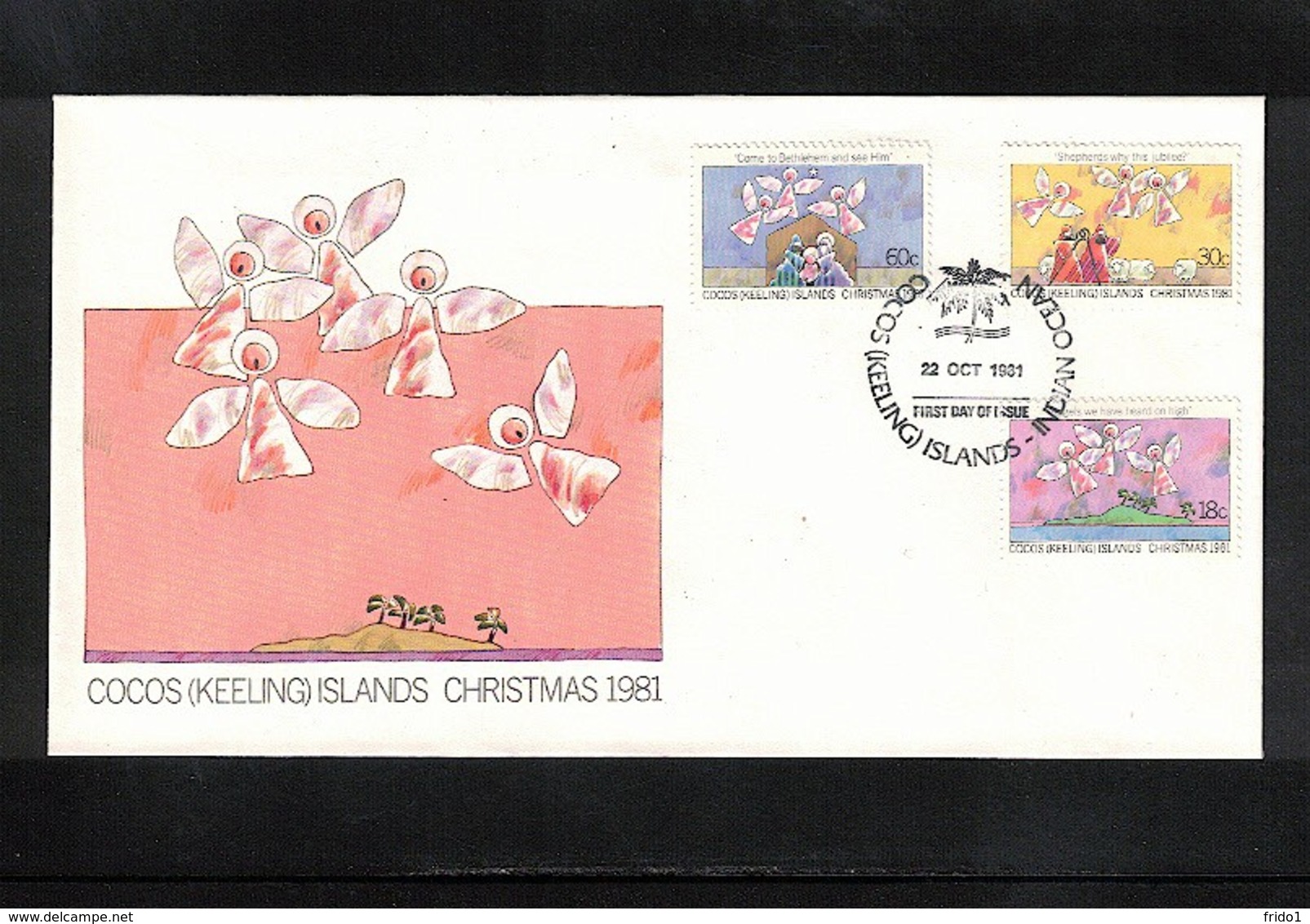 Cocos ( Keeling) Islands 1981 Christmas FDC - Kokosinseln (Keeling Islands)