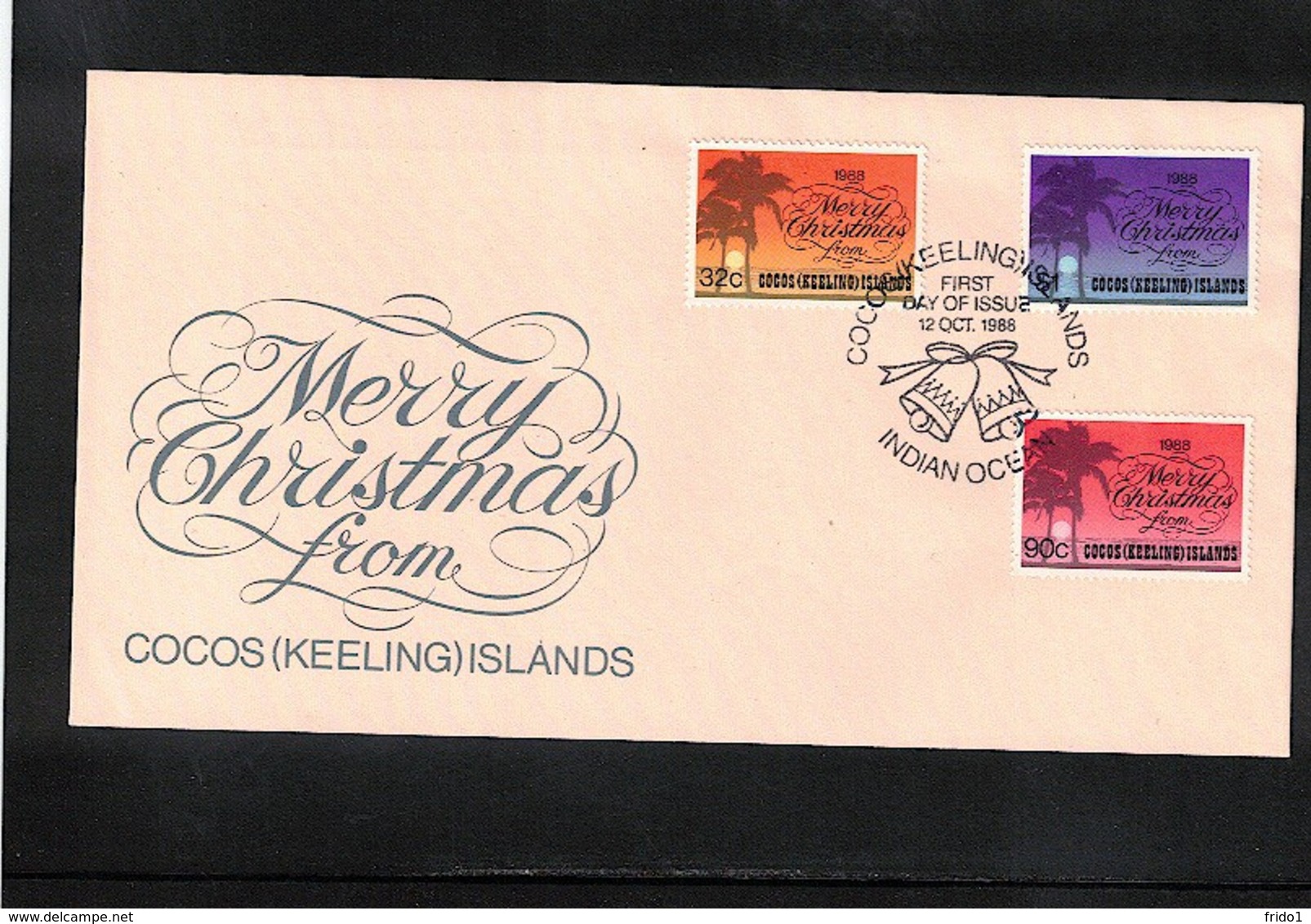 Cocos ( Keeling) Islands 1988 Christmas FDC - Kokosinseln (Keeling Islands)