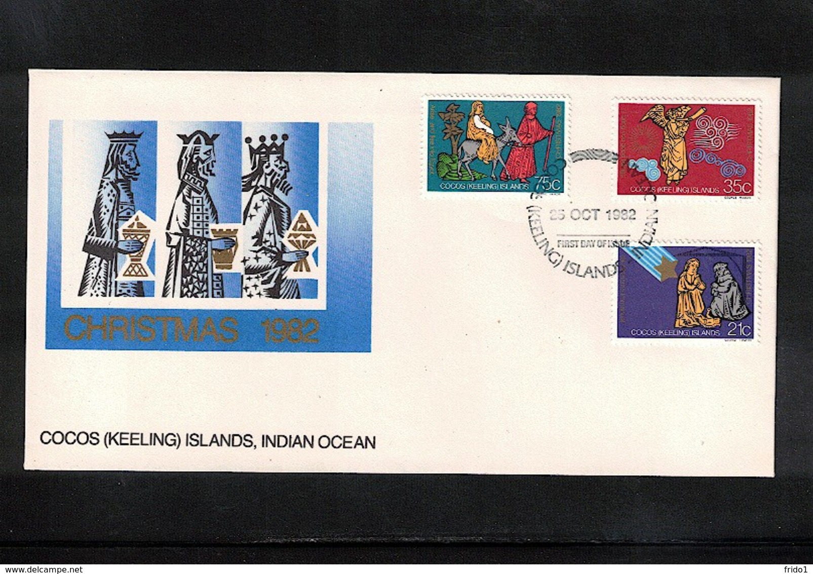 Cocos ( Keeling) Islands 1982 Christmas FDC - Kokosinseln (Keeling Islands)