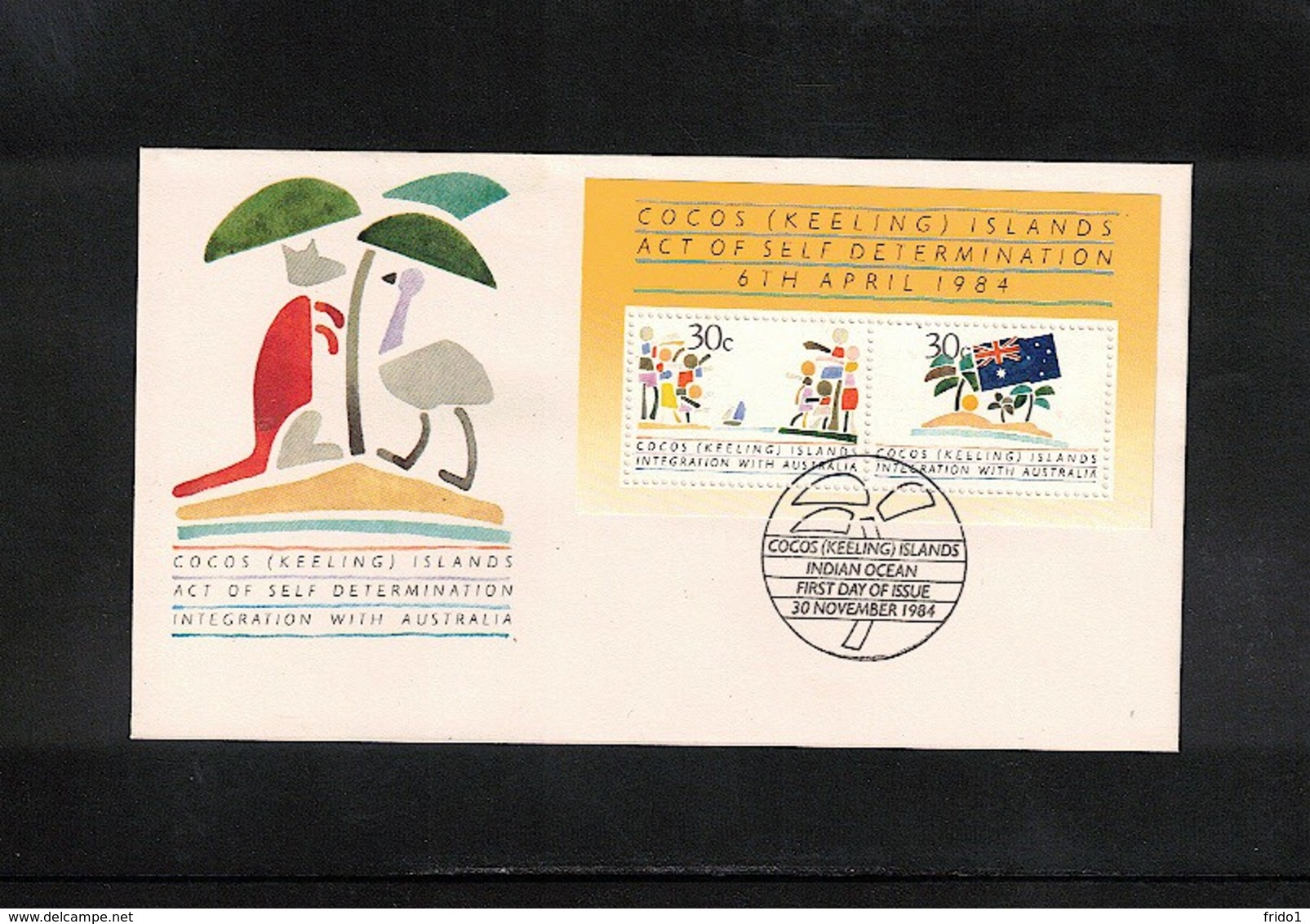 Cocos ( Keeling) Islands 1984 Integration With Australia FDC - Kokosinseln (Keeling Islands)