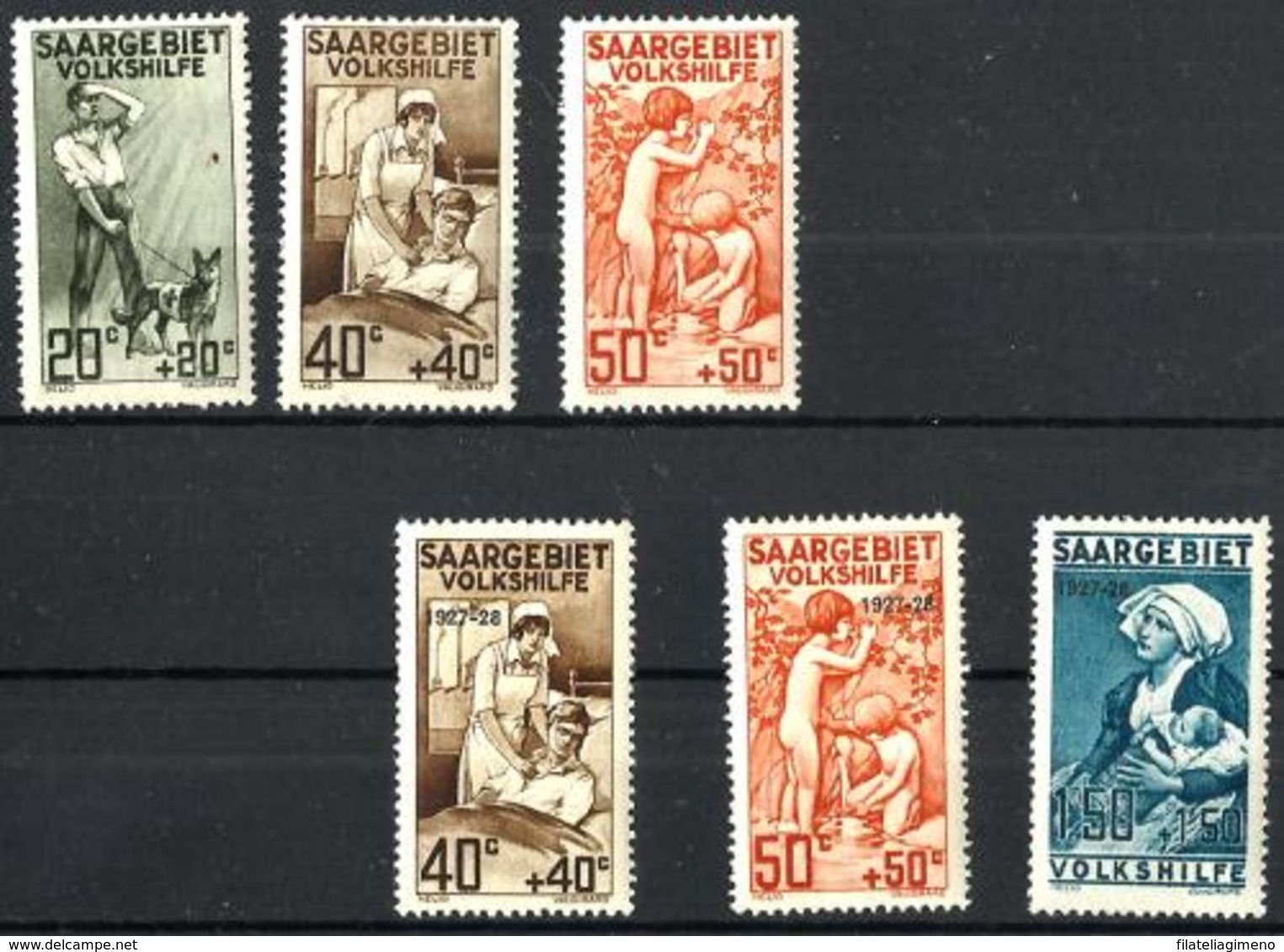 Sarre Nº 103/5 Y 122/24 Con Charnela - Unused Stamps