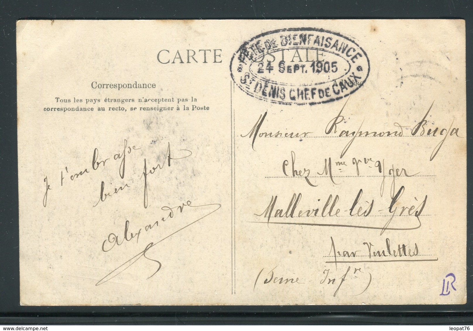 Obitération " Sainte Adresse Kermesse " Sur Carte Postale En 1905 -  Réf M8 - 1877-1920: Semi-Moderne