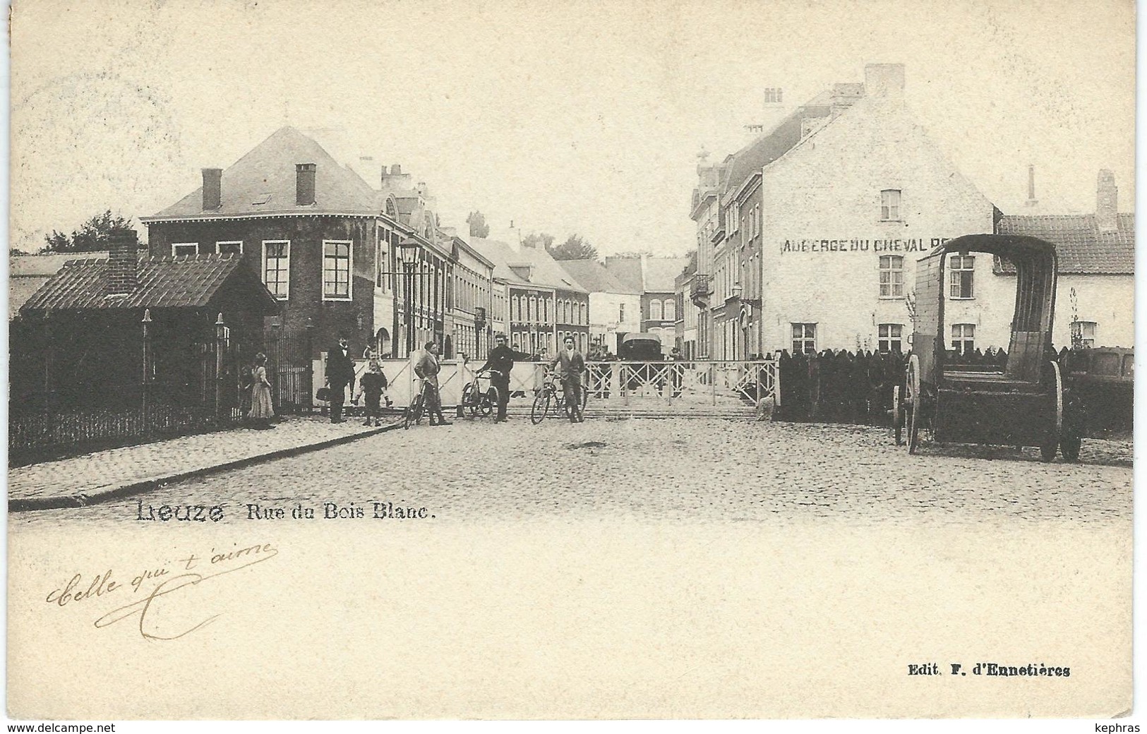 LEUZE : Rue Du Bois Blanc - Cachet De La Poste 1903 - Leuze-en-Hainaut