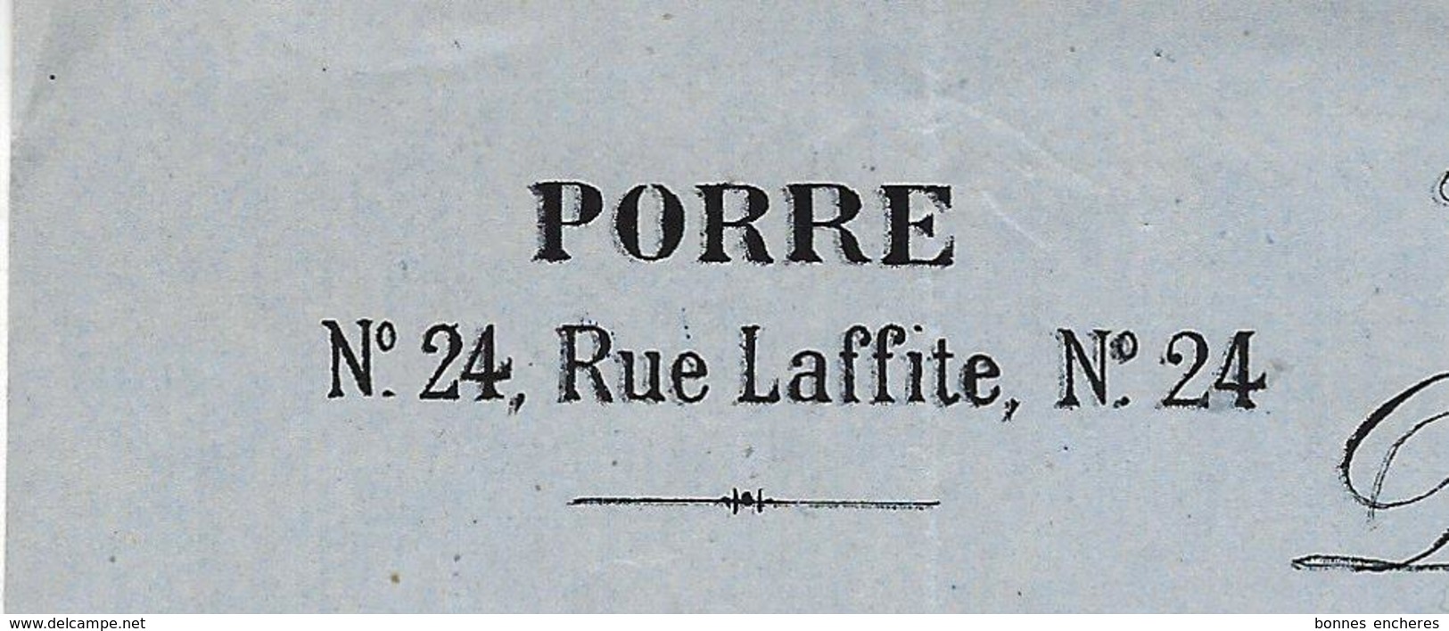 PARIS 1889  FACTURE PORRE REPARATION OBJETS D'ART  Pour Madame La Comtesse De Compiègne   VOIR SCANS - 1800 – 1899