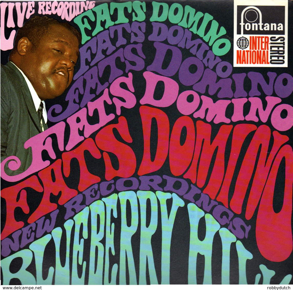 * LP *  FATS DOMINO - BLUEBERRY HILL LIVE (Holland 1967 EX!!! Rare) - Rock