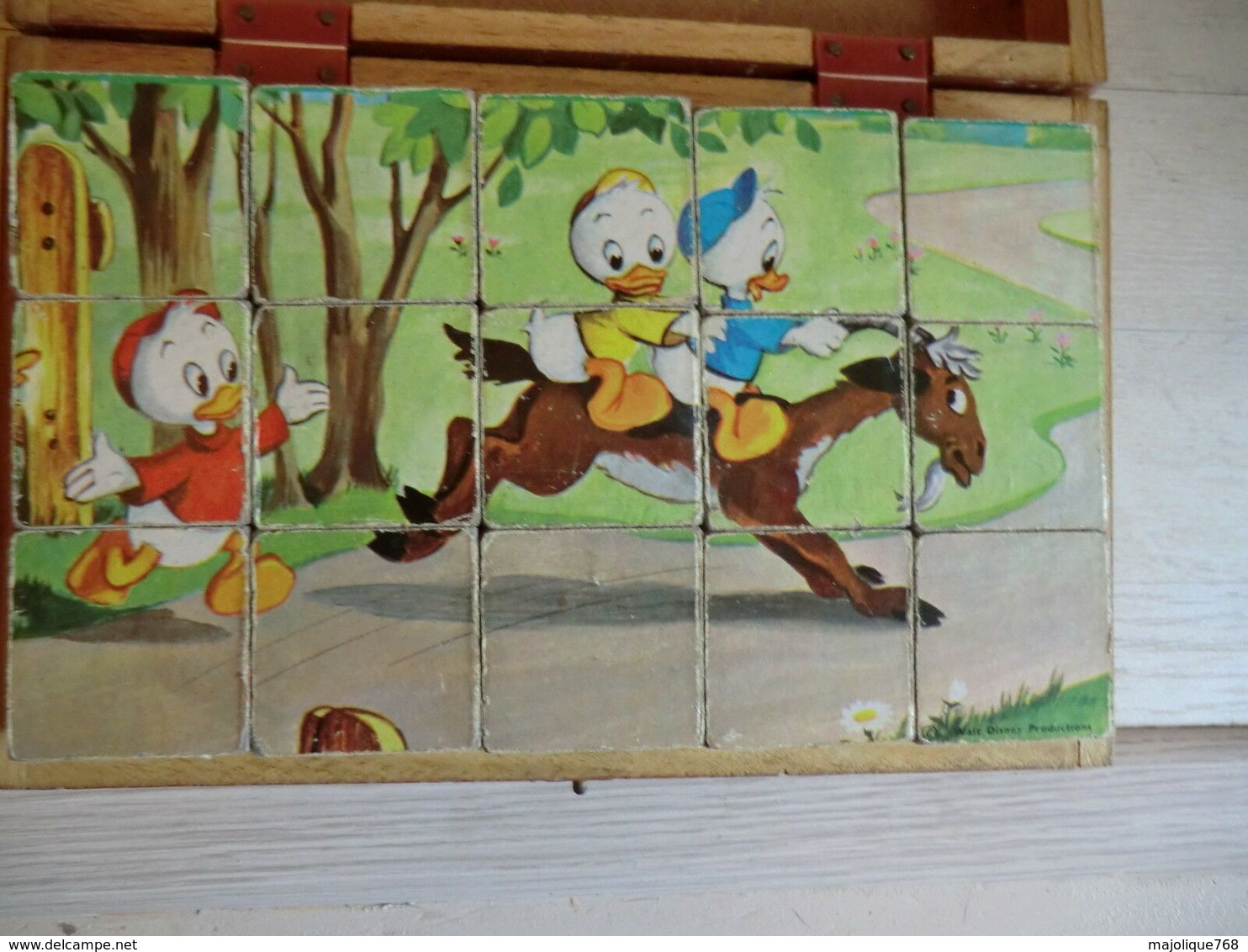 Boite De Cube En Bois Walt Disney - Autres & Non Classés