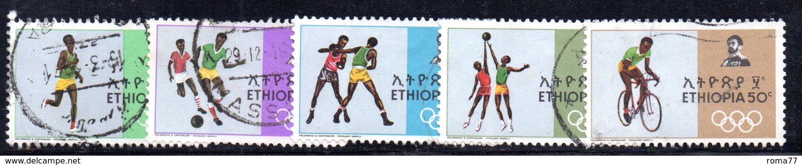 ETP139B - ETIOPIA 1968,  Serie Yvert N. 515/519 (2380A)  Messico - Etiopia