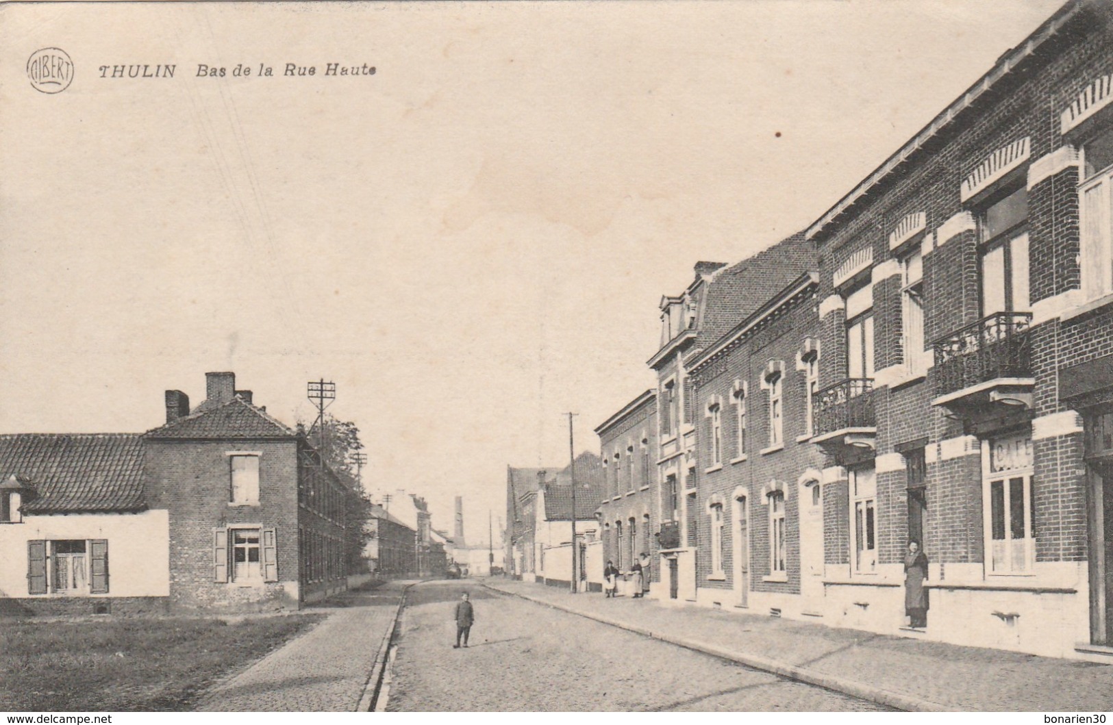 CPA BELGIQUE THULIN BAS DE LA RUE HAUTE - Hensies