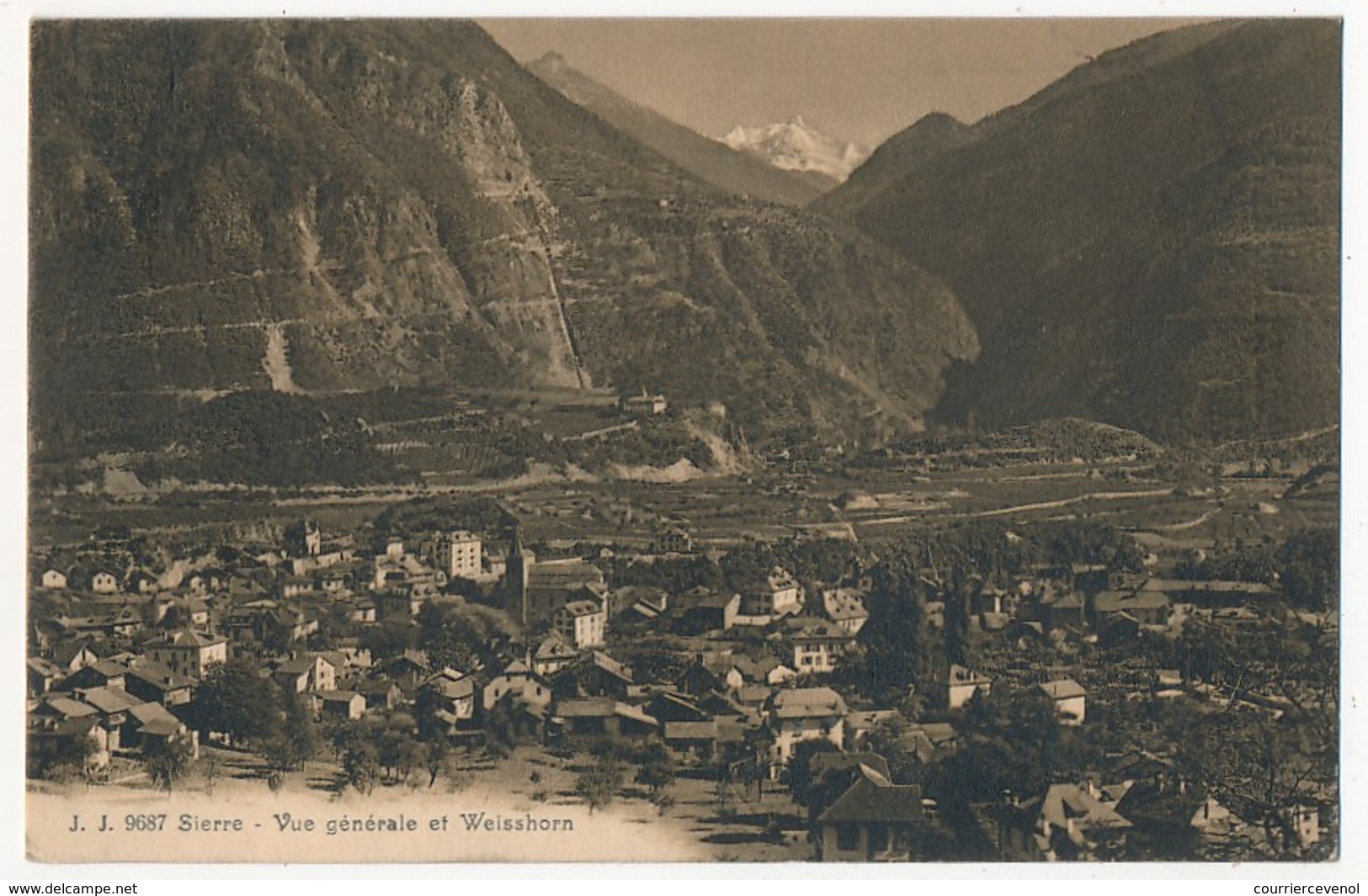 Griffe "Internement Des Prisonniers De Guerre - SIERRE Suisse" 1916 Sur CP - Cartas & Documentos