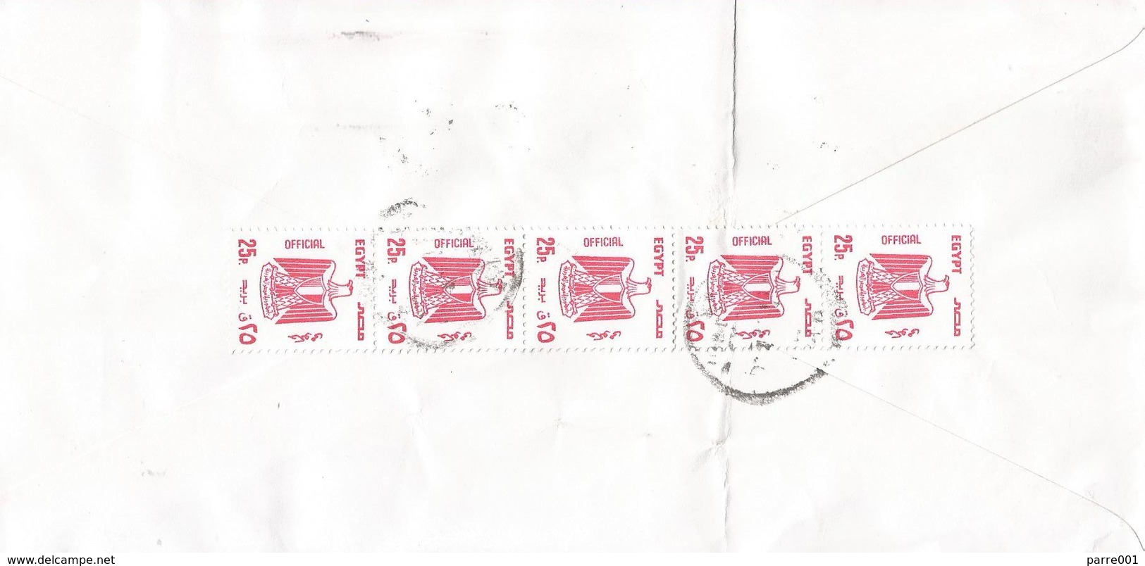 Egypt 2011 Giza Michel 112 Michel 128 Official Registered Cover - Dienstmarken