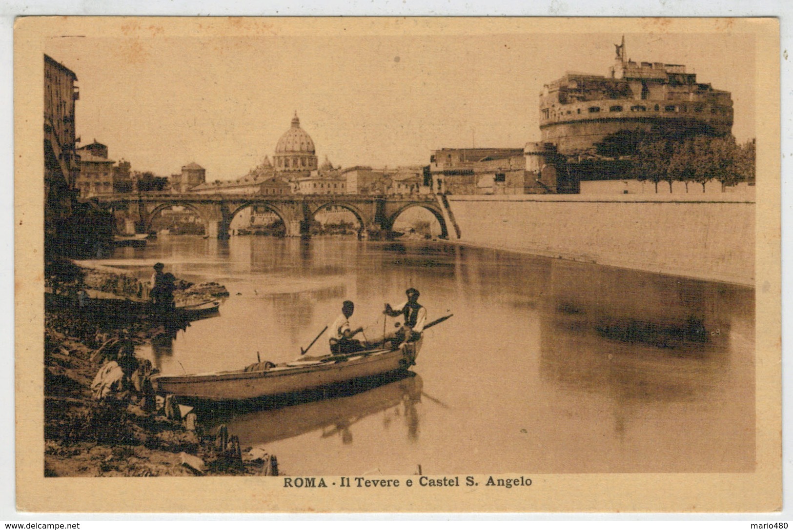 C.P.  PICCOLA        ROMA    IL  TEVERE  E  CASTEL  S. ANGELO     (NUOVA) - Fiume Tevere