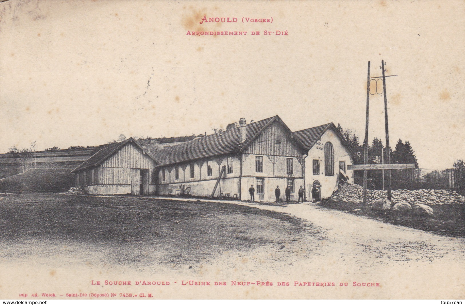 ANOULD - SAINT-DIE - VOSGES -  (88)  - CPA DE 1911 - CLICHE PEU COURANT - Anould