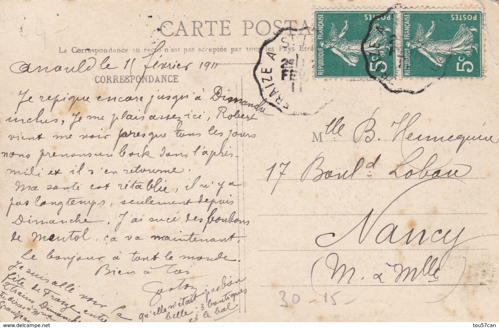 ANOULD - SAINT-DIE - VOSGES -  (88)  - CPA DE 1911 - CLICHE PEU COURANT - Anould