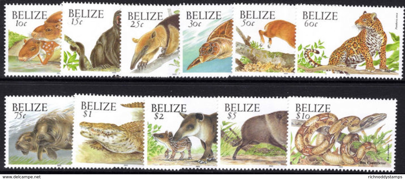 Belize 2000-03 Wildlife With 2003 Imprint Unmounted Mint. - Belize (1973-...)