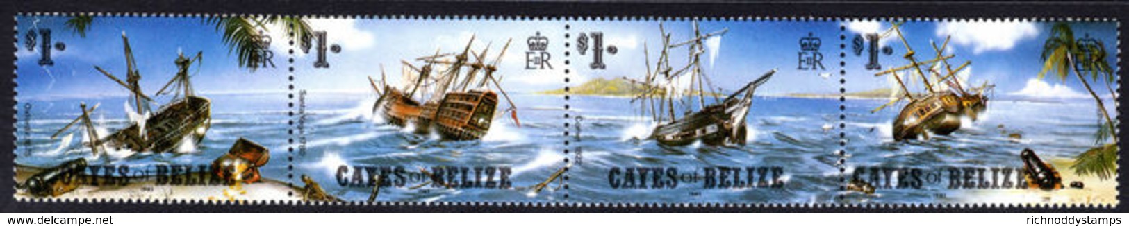 Cayes Of Belize 1985 Shipwrecks Unmounted Mint. - Belize (1973-...)