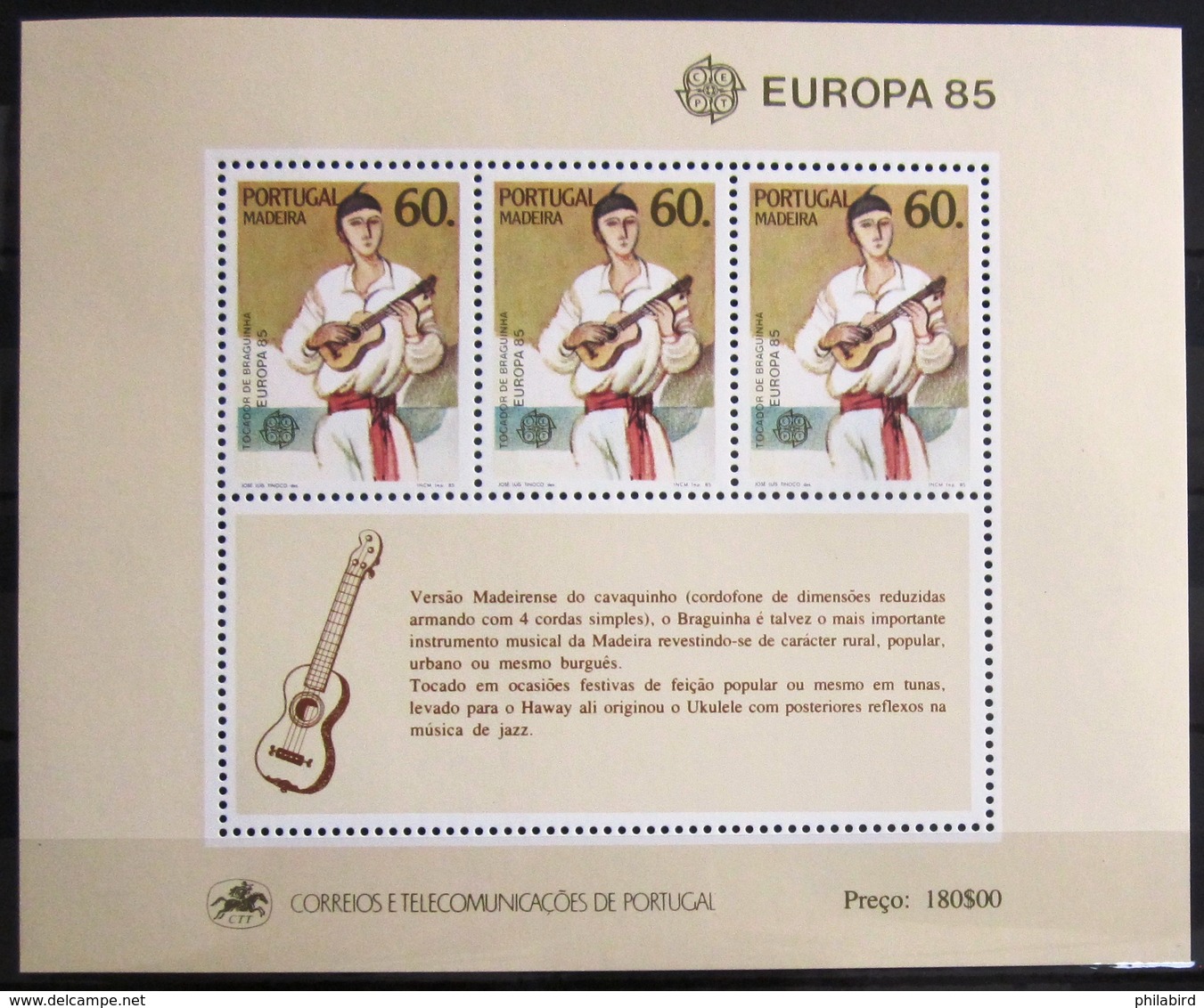 EUROPA            Année 1985         MADEIRE           N° 102 + B.F 6             NEUF** - 1985