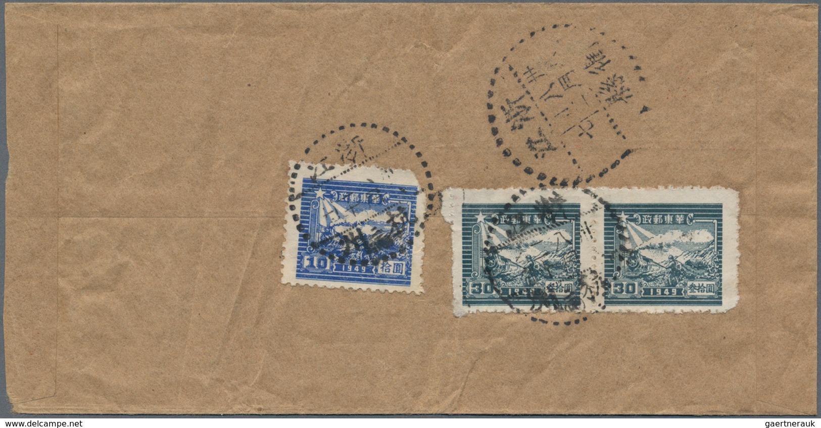 China - Volksrepublik - Provinzen: Eastern China, 1949, covers (5) used inland (2) or to Switzerland