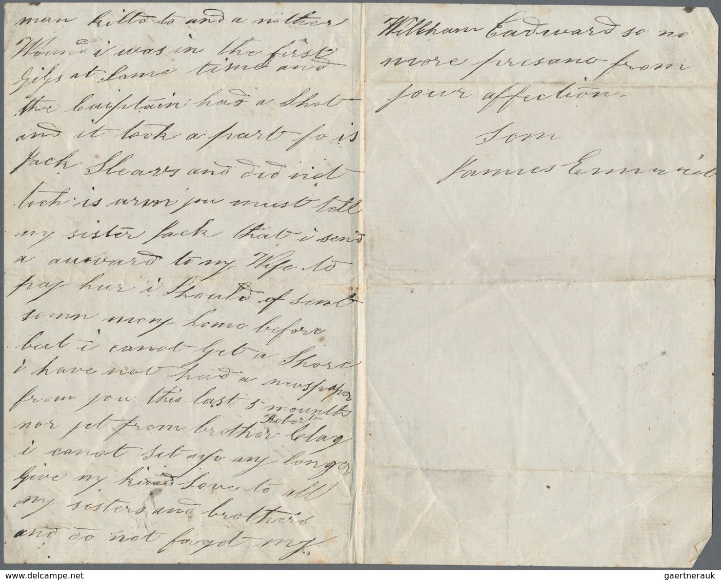 China: 1857-58 Correspondence From And To James Emmett On Board H.M.S. "Niger" At CANTON RIVER And I - Otros & Sin Clasificación