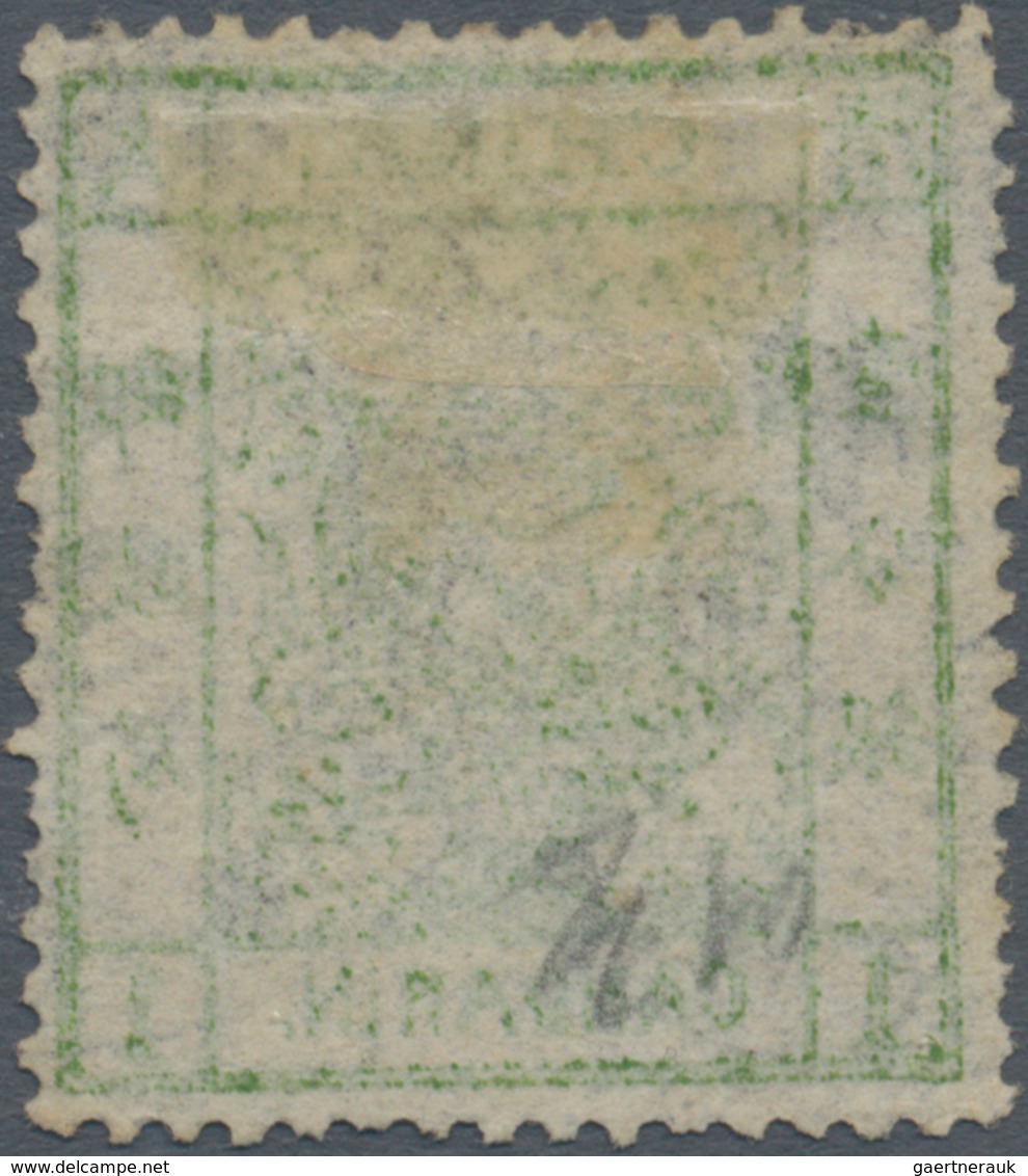 China: 1878, Large Dragon Thin Paper 1 C. Green Canc. "CUSTOMS CHIN(KIANG) AUG 25 79" (Michel Cat. 4 - Andere & Zonder Classificatie