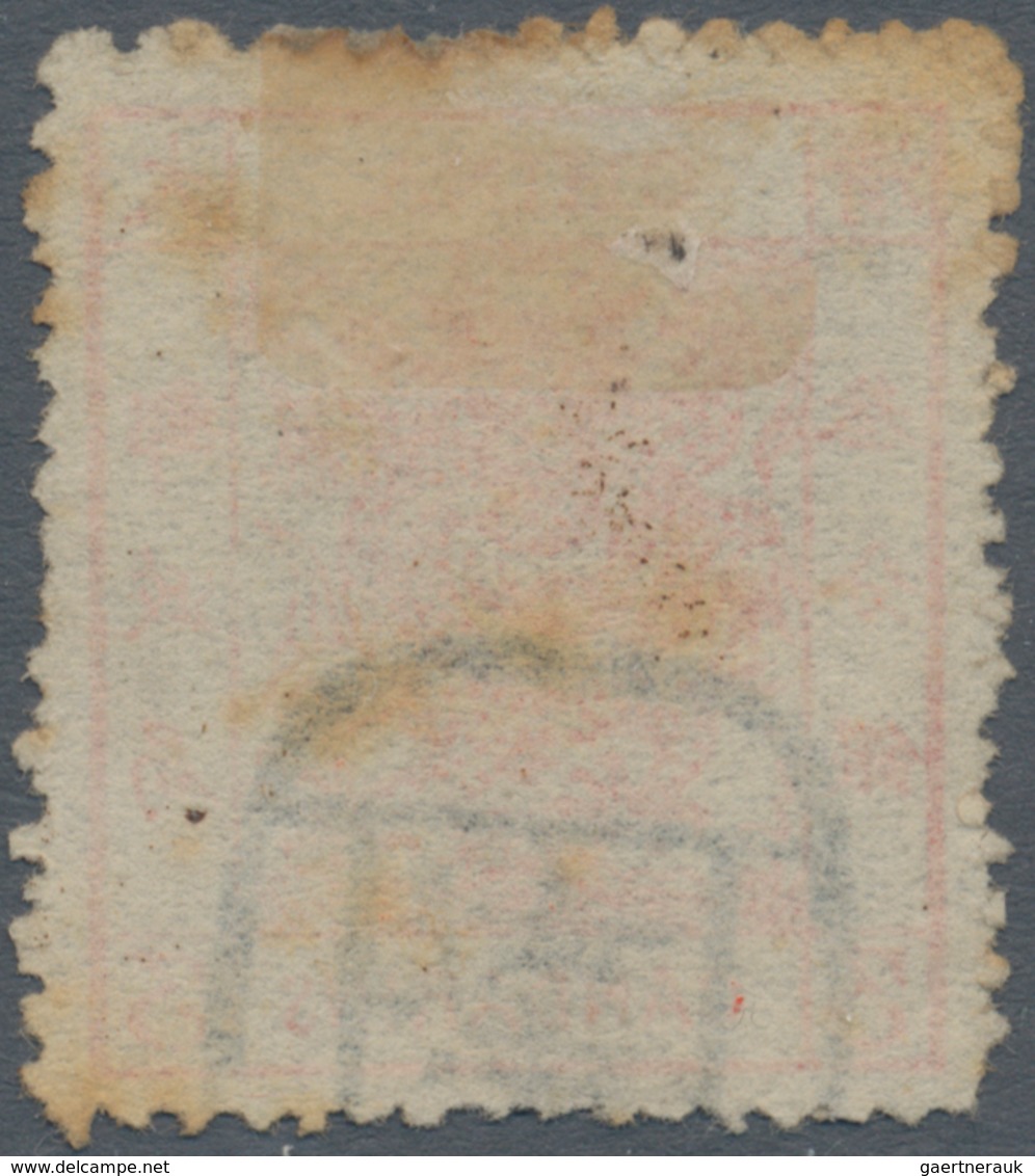 China: 1878, Large Dragon Thin Paper 3 Ca. Vermilion, Canc. Seal "(Tien)tsin", Interesting Blind Per - Autres & Non Classés