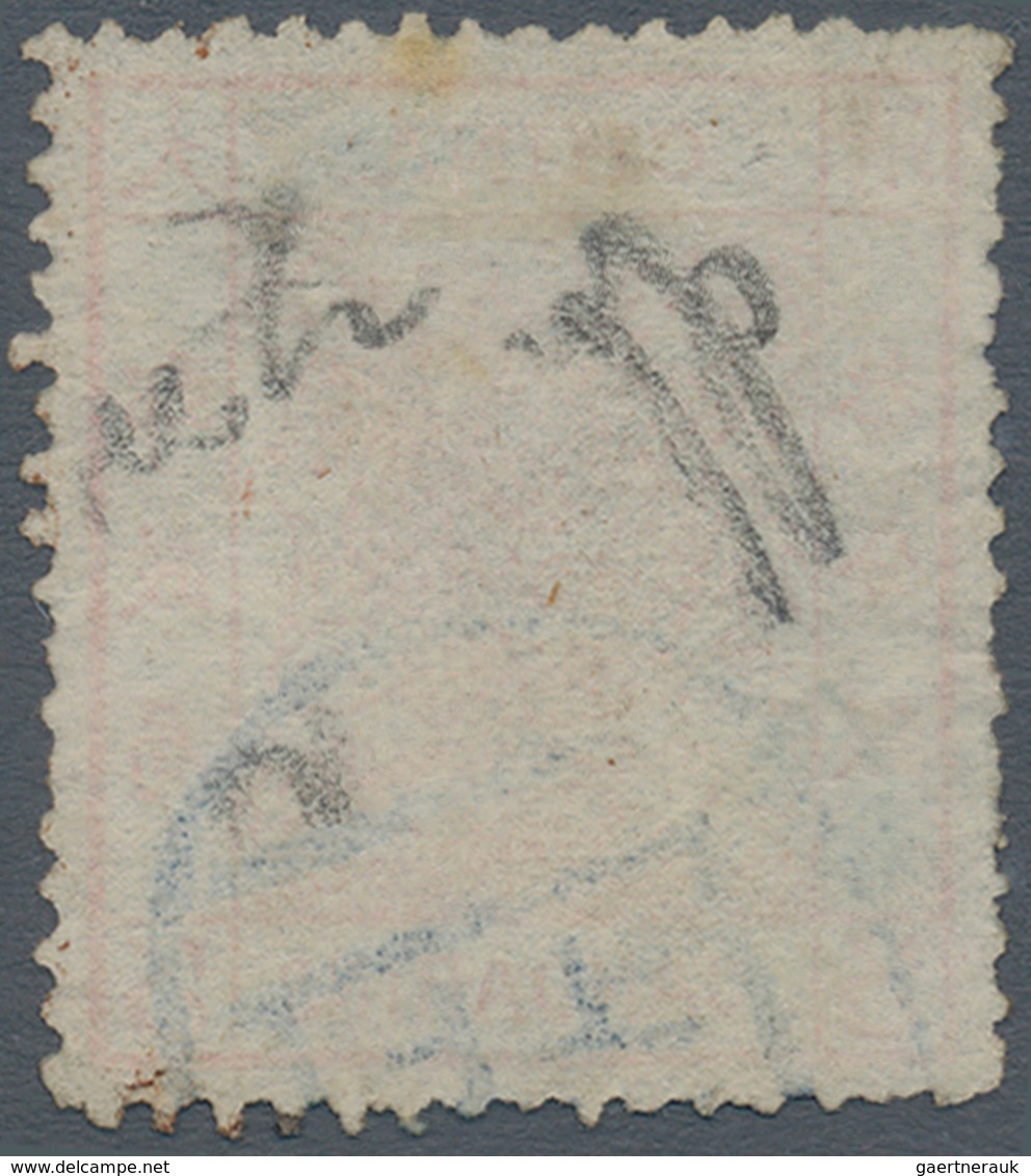 China: 1883, Large Dragon Thick Paper 3 Ca. Red, Canc. Part Strike Blue Seal Of "Pe(king)", Variety - Autres & Non Classés