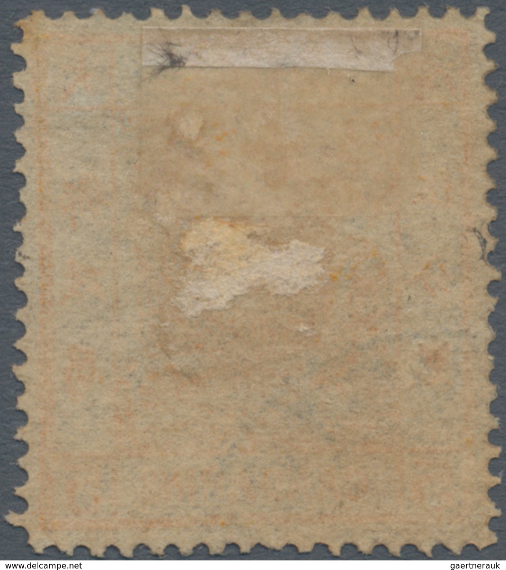 China: 1878, Large Dragon Thin Paper 5 Ca. Orange, Canc. Corner Strike "(C)USTOM(S)", Michel Cat. 42 - Sonstige & Ohne Zuordnung