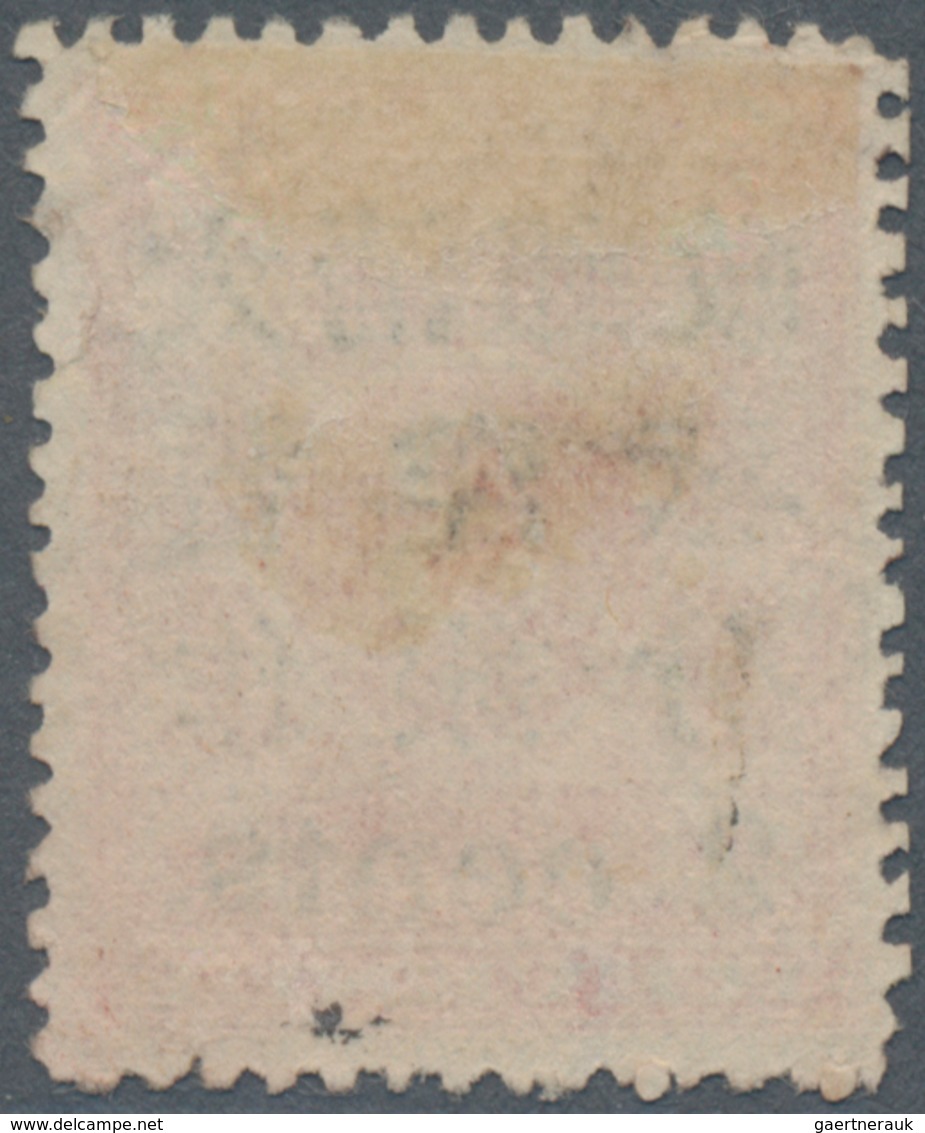 China: 1897, Red Revenue 2 Cents./3 C. Canc. Large Dollar Dater In Brown, Tiny Split In Margin (Mich - Sonstige & Ohne Zuordnung