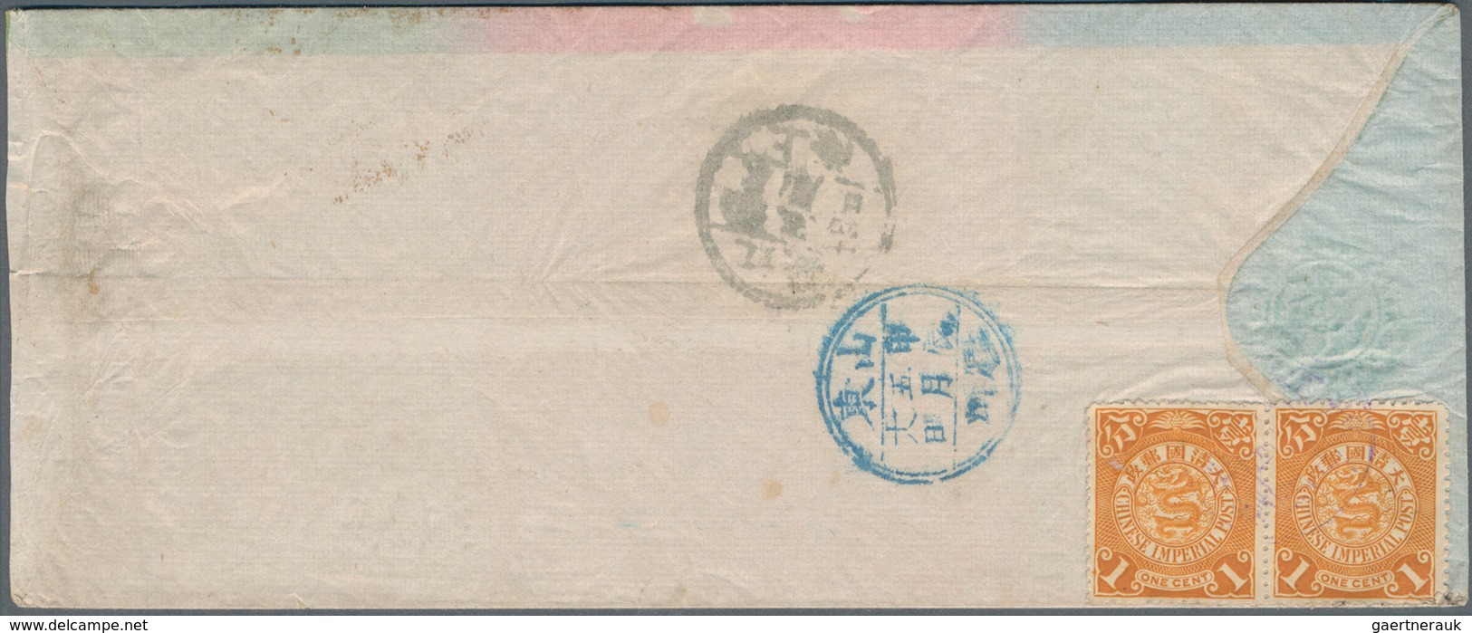 China: 1898, Coiling Dragons On Inland Covers: 2 C. (3) Canton-Peking, 1 C. Single 2 Resp. C. (2) Sh - Sonstige & Ohne Zuordnung