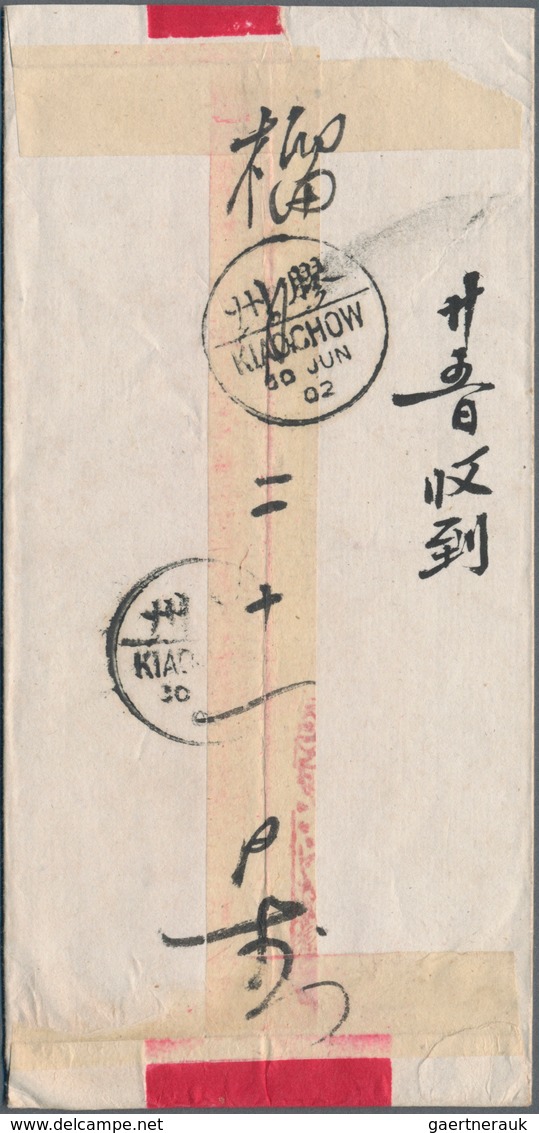 China: 1898, coiling dragons on inland covers: 2 C. (3) Canton-Peking, 1 C. single 2 resp. C. (2) Sh