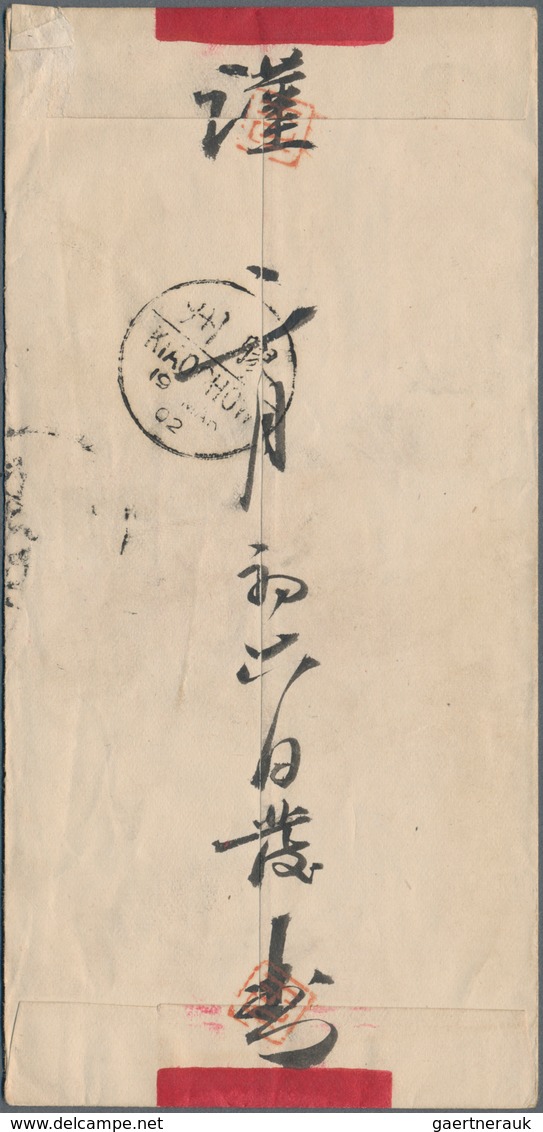 China: 1898, coiling dragons on inland covers: 2 C. (3) Canton-Peking, 1 C. single 2 resp. C. (2) Sh