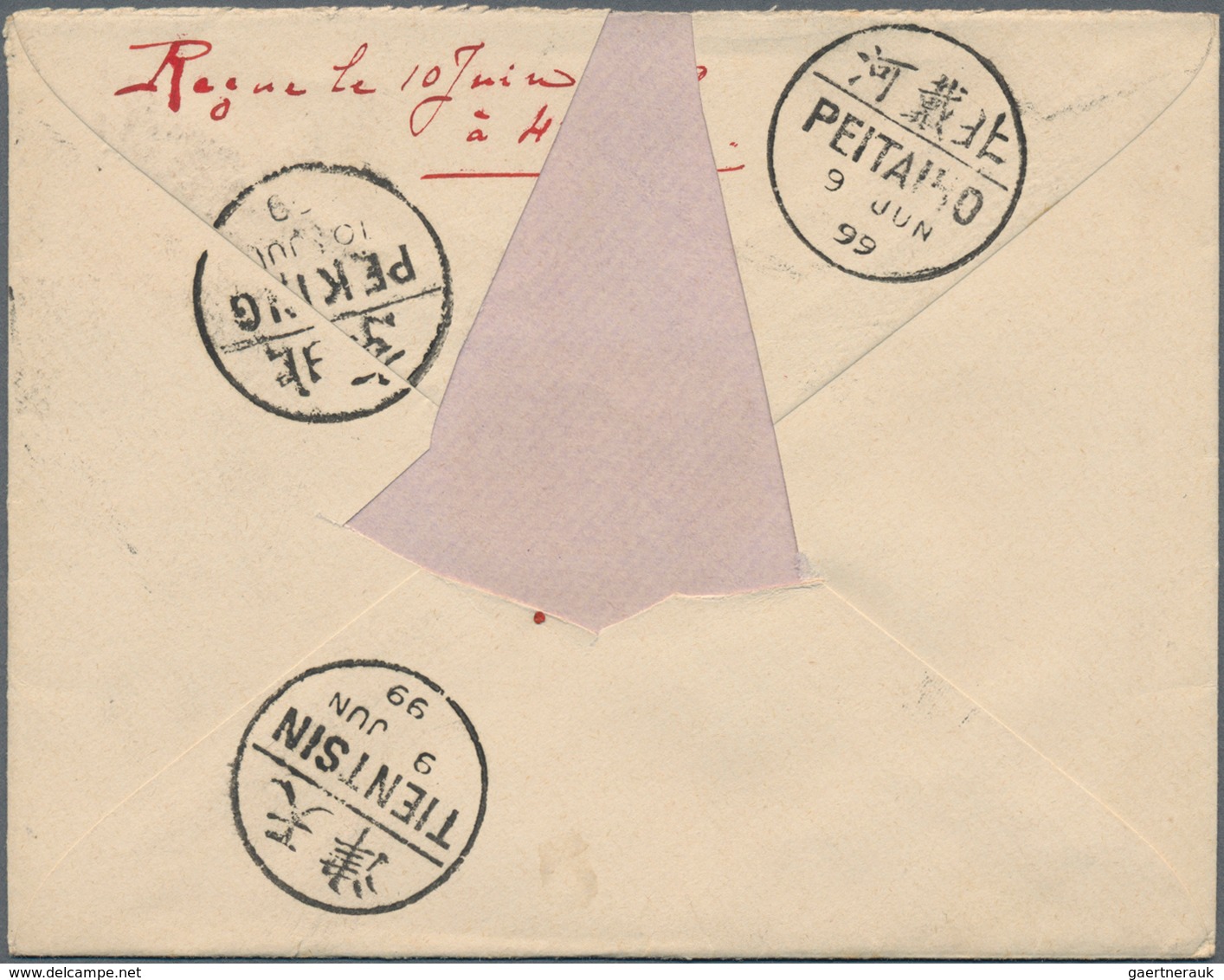 China: 1898, coiling dragons on inland covers: 2 C. (3) Canton-Peking, 1 C. single 2 resp. C. (2) Sh