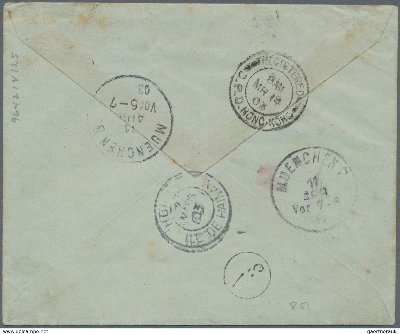China: 1902, Coiling Dragon 1/2 C.-30 C. Tied Three Strikes Bisected Bilingual "PAKHOI 3 MAR 03" To - Autres & Non Classés