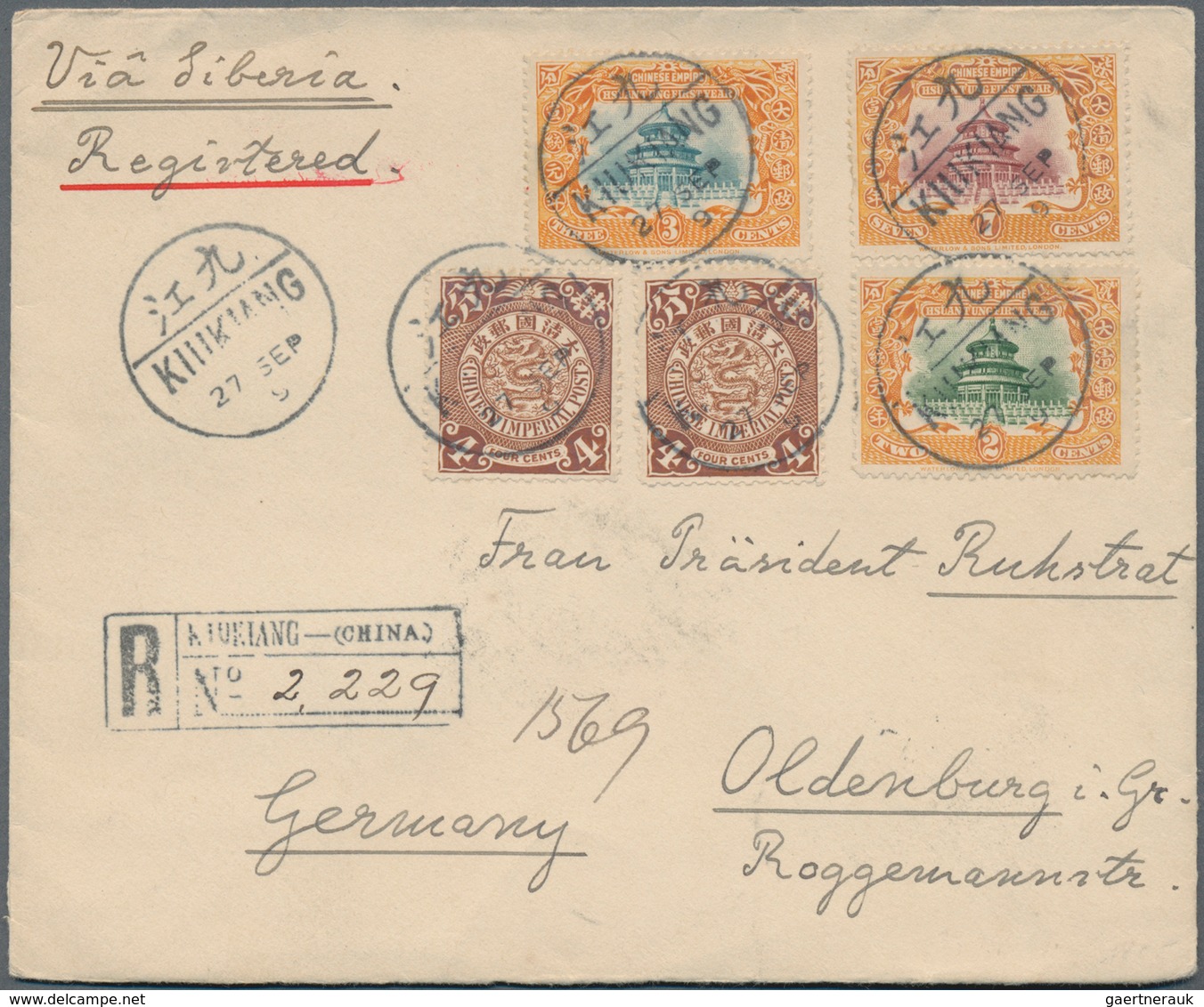 China: 1902/09, Hsüan-Tung Accession Set With Coiling Dragon 4 C. Brown (2) Tied Biscted Bilingual " - Autres & Non Classés