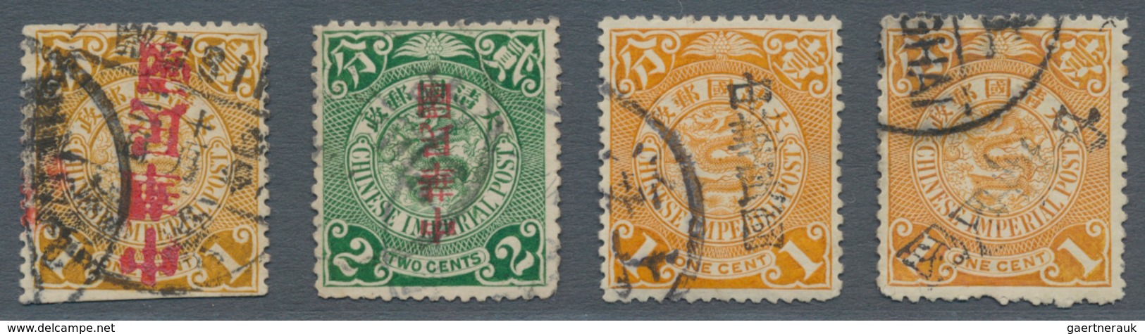 China: 1911, Local "China Republic" Overprints, Kiangsu Province Wusih, Vertical In Red On 1 C., Ovp - Sonstige & Ohne Zuordnung