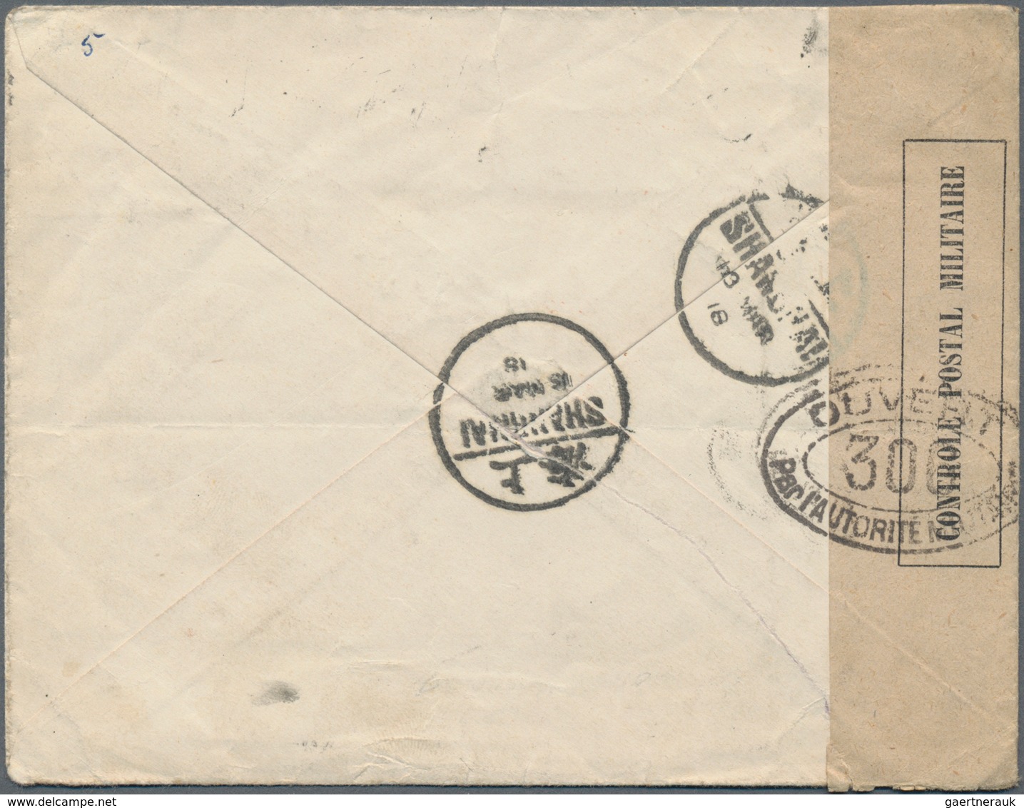 China: 1915, Junk 1 C. (pair) And 8 C. Tied Two Strikes Of Vermilion Letter Box "Buahoi/9" And Also - Autres & Non Classés