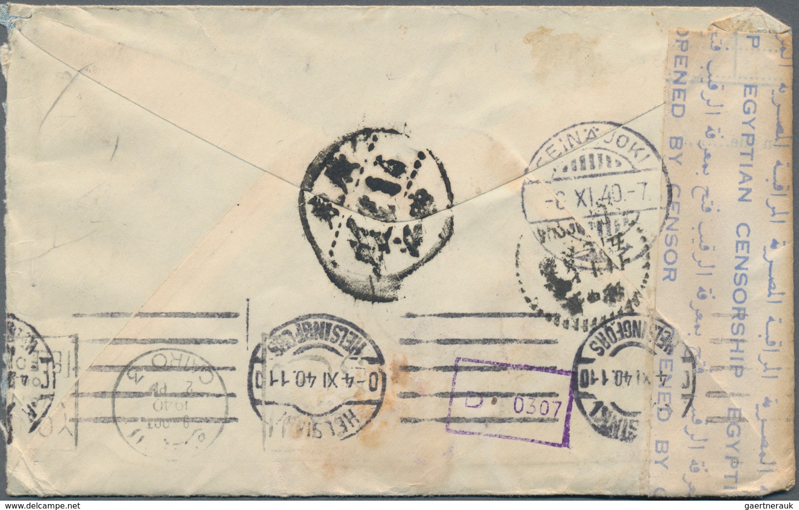 China: 1940, Envelope Addressed To Finland, Bearing Martyrs Definitive Issue 50C Green, Tied With Bi - Autres & Non Classés