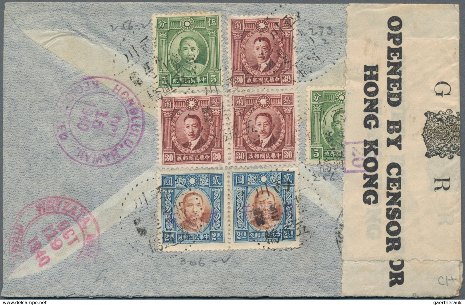 China: 1940, Anti-bandit: SYS Chunghwa $2 (pair) With Anti-bandit Chops "Wutungkiao" Etc. Total $5 T - Sonstige & Ohne Zuordnung